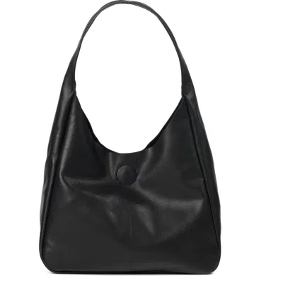 Ezra Arthur Phoebe Leather Hobo Soft Nappa Shoulder Bag In Black