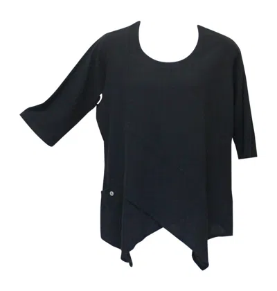 Ezze Wear Women's Dotty Gauze Cotton Ginger Tunic In Black