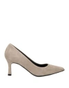 Ezzio Woman Pumps Beige Size 6 Leather
