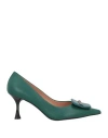 Ezzio Woman Pumps Dark Green Size 6 Leather