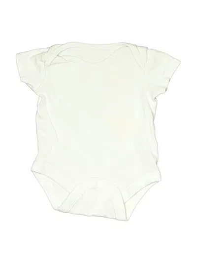 Pre-owned F&f Clothing Babies' Short Sleeve Onesie In White