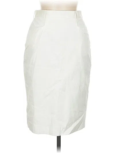 Pre-owned F. By Faconnable Formal Skirt In White