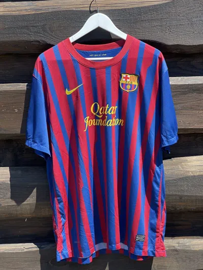 Pre-owned F C Barcelona 2011 Nike Barcelona Soccer Jersey Vintage In Blue