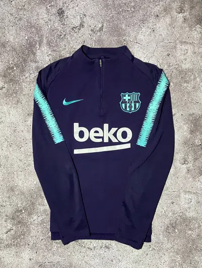 Pre-owned F C Barcelona X Nike Barcelona Football Jersey Sweatshirt In Blue