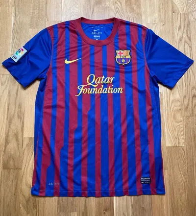 Pre-owned F C Barcelona X Nike Fc Barcelona 11/12 (h) M/m 419877-486 Jersey In Blue