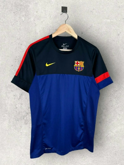 Pre-owned F C Barcelona X Nike Fc Barcelona 2012/2013 Training Soccer Jersey In Blue Black