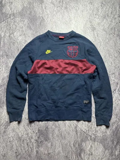 Pre-owned F C Barcelona X Nike Fc Barcelona Blokecore Soccer Style Sweatshirt In Blue