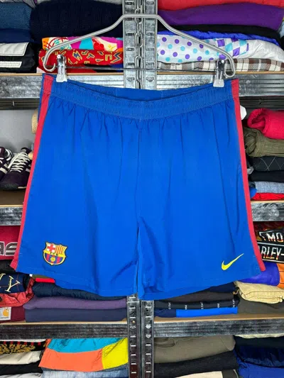 Pre-owned F C Barcelona X Nike Size Xl Nike Team Football Club Barcelona Shorts Alpha Fcb In Blue