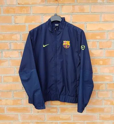 Pre-owned F C Barcelona X Nike Vintage Nike Barcelona Fc 2009 Football Track Top Jacket In Blue