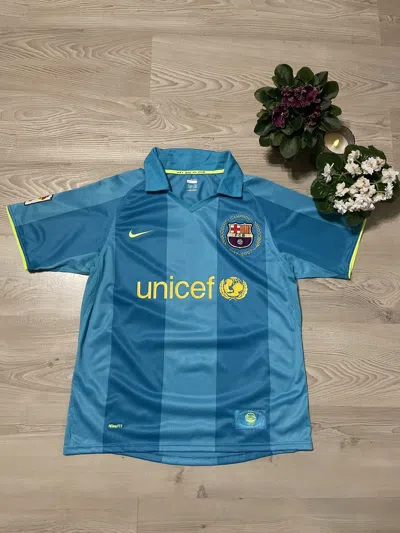 Pre-owned F C Barcelona X Soccer Jersey Barcelona Vintage Soccer Jersey In Blue