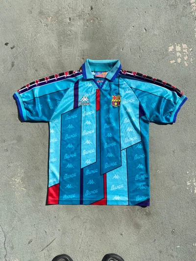 Pre-owned F C Barcelona X Soccer Jersey Crazy Vintage 1997 Barcelona Futbol Soccer Kit Shirt In Blue