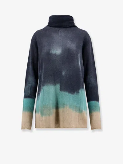 F Cashmere Bruco 7 Cashmere Turtleneck Sweater In Blue