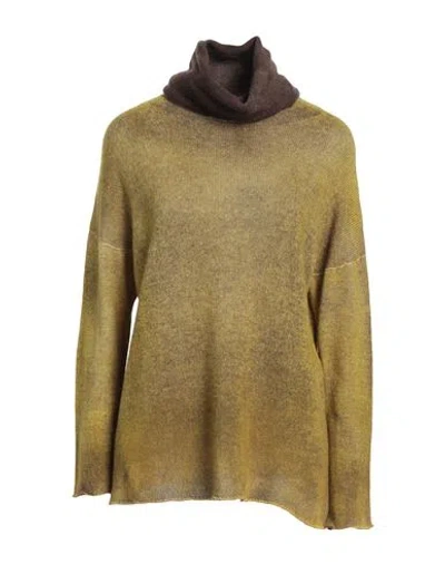F Cashmere Woman Turtleneck Lime Green Size S Cashmere