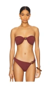 F E L L A Eli Bikini Top In Fudge