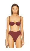 F E L L A Gabriel Bikini Top In Fudge