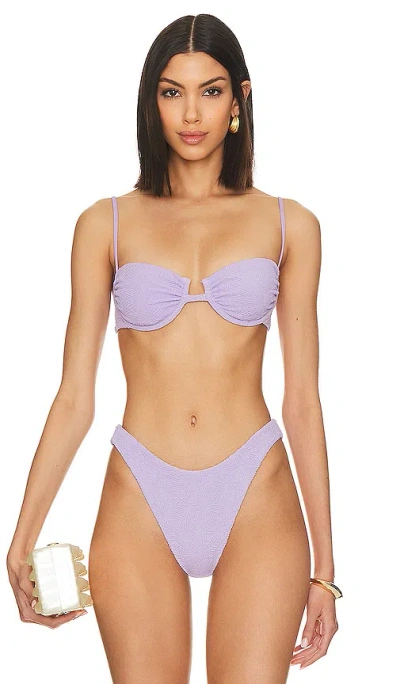 F E L L A Gabriel Bikini Top In Lavender