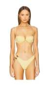 F E L L A Gabriel Bikini Top In Yellow