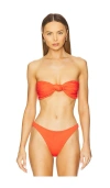 F E L L A Hunter Bikini Top In Campari