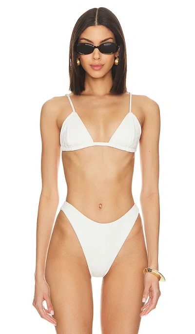 F E L L A Julian Bikini Top In Off White