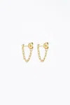 F+h Studios Bruce Chain Studs In Gold In Gold