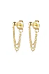 F+h Studios Jones Chain Stud In Gold In Gold