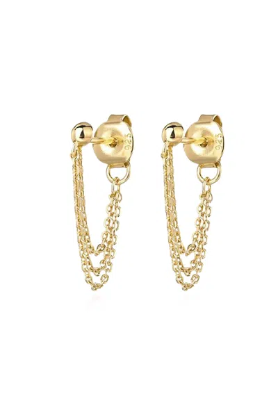 F+h Studios Jones Chain Stud In Gold