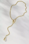 F+h Studios Lariat Necklace In Gold