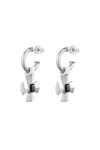 F+h Studios Lemmy Cross Earrings In Silver In Silver