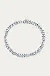 F+h Studios Mixed Up Statement Necklace In Silver In Silver