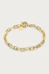 F+h Studios Ramones Hammered Chain Anklet In Gold