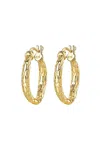 F+h Studios Snakeskin Hoops In Gold