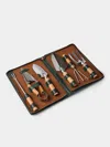 F. Hammann Leather Gardening Set In Multi