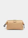 F. Hammann Leather Small Wash Bag  Abask Luxury Gift In  Cream