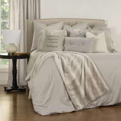 F. Scott Fitzgerald Afternoon Cafe Oat Linen Duvet Cover And Insert Set In Gray