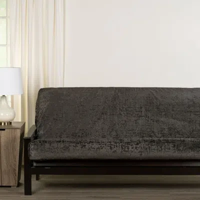 F. Scott Fitzgerald High Society Velvet Box Cushion Futon Slipcover In Brown Velvet