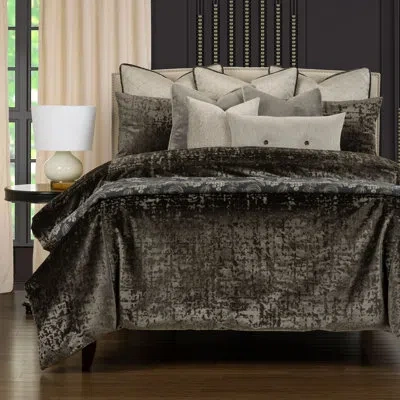 F. Scott Fitzgerald High Society Velvet Duvet Set In Brunette