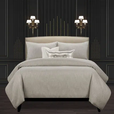 F. Scott Fitzgerald Lumiere Shimmer Luxury Duvet Cover & Insert Set In Truffle
