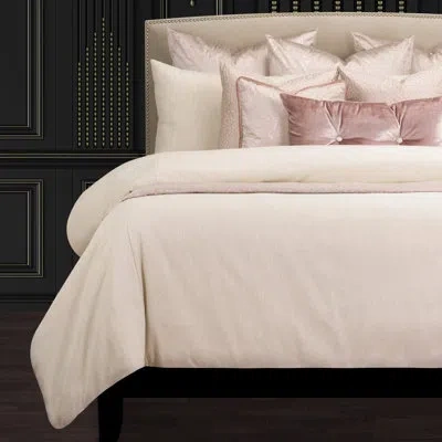 F. Scott Fitzgerald Lumiere Truffle Microfiber Reversible Mid-century Modern Duvet Cover & Insert In Cream