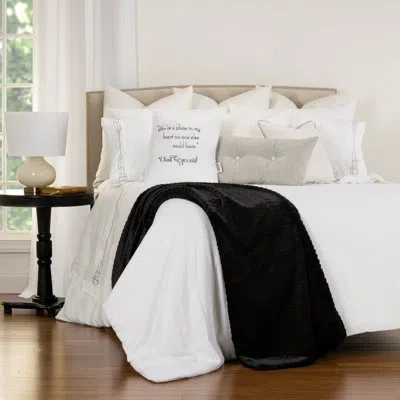 F. Scott Fitzgerald Luxurious Faux Fur Shoulder Wrap Blanket Throw In Black