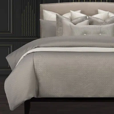 F. Scott Fitzgerald Manuscript Geometric Shimmering Supreme Duvet Cover And Insert Set In Gray