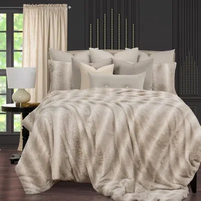 F. Scott Fitzgerald Night On The Town Faux Fur Duvet Cover & Insert Set In Cream