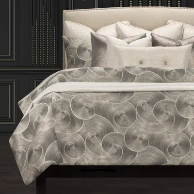F. Scott Fitzgerald Ocean Crossing Grand Spiraling Supreme Duvet Cover And Insert Set In Gray