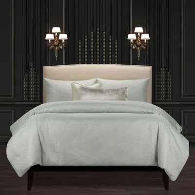 F. Scott Fitzgerald Star Attraction Cotton Blend Duvet Cover & Insert Set In Mist
