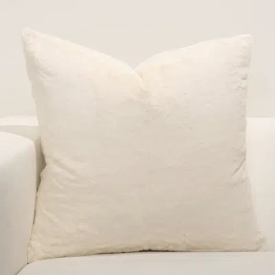 F. Scott Fitzgerald Such A Beauty Faux Fur Cream Throw Pillow In Polyester,polyfill