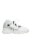 F Wd F_wd Woman Sneakers White Size 5 Leather, Textile Fibers In White