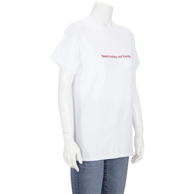 Famt F.a.m.t. White T-shirt "need Money In White/red