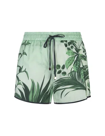 F.r.s For Restless Sleepers Flowers Green Alie Shorts