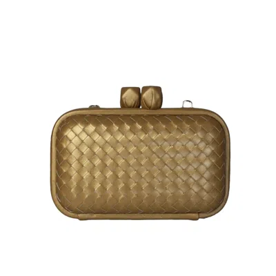 F3rog By Rana Women's Gold Woven Crossbody Kukki Clutch