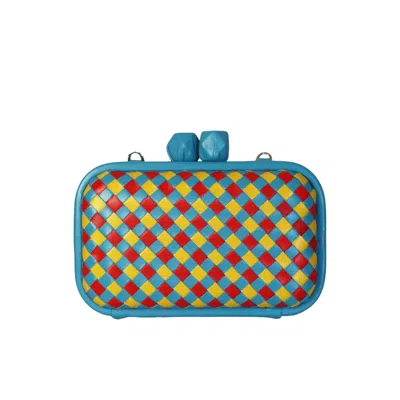 F3rog By Rana Women's Red / Yellow / Blue Red, Turquoise & Yellow Woven Crossbody Kukki Clutch In Multi