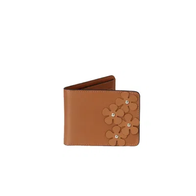 F3rog By Rana Women's Tobacco Brown Flower Wallet